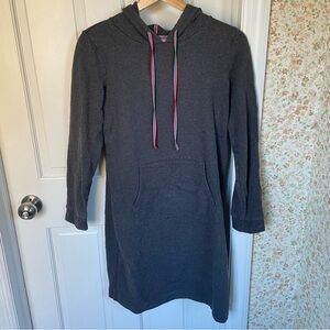 Boden Oriel Hooded Dark Gray Sweatshirt Dress
